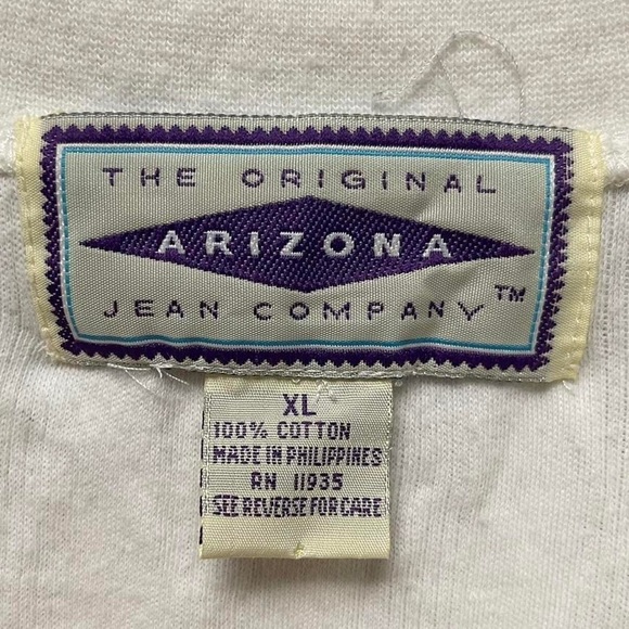 vintage 90s Arizona jean company 4 metal button long sleeve Henley style shirt - Picture 5 of 6